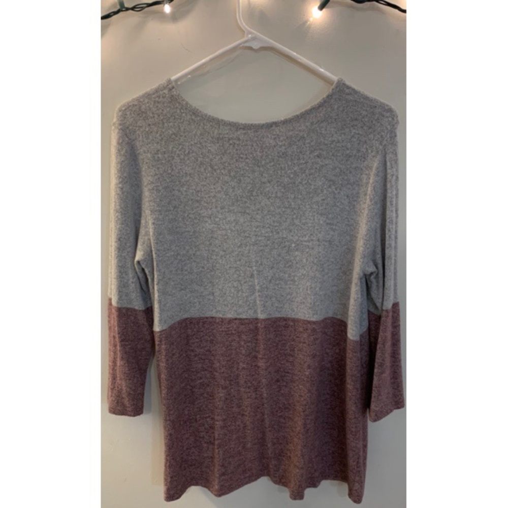 NWOT Pink Clover Front Twist Brushed Knit Top - Picture 3 of 4